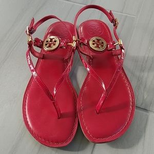 Tory Burch bright pink sandals size 7.5